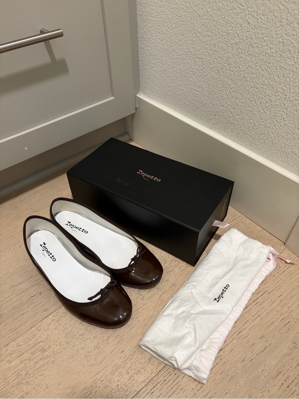 Repetto Women's Brown Patent Leather Ballet Flats - Picture 1 of 6